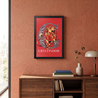 Harry Potter - Gryffindor Crest-Lion - 11x17 Framed Gel Coat