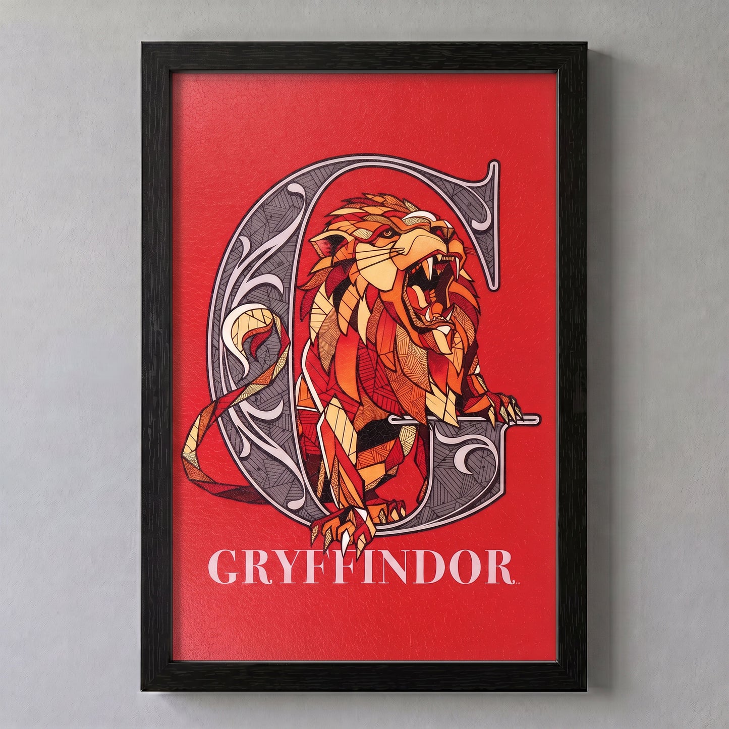 Harry Potter - Gryffindor Crest-Lion - 11x17 Framed Gel Coat