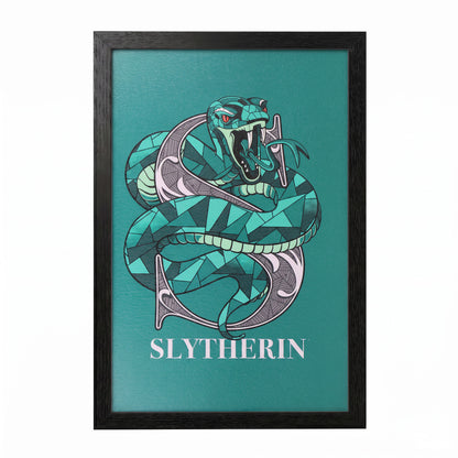 Harry Potter - Slytherin Crest-Snake - 11x17 Framed Gel Coat