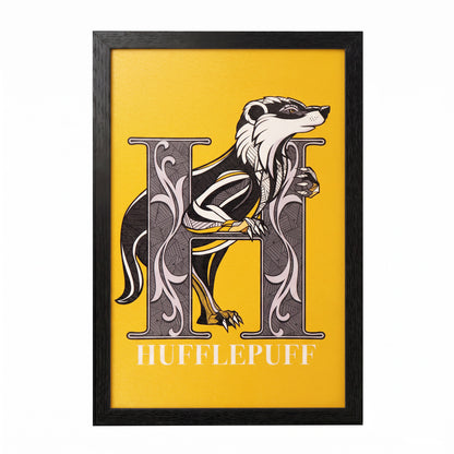 Harry Potter - Hufflepuff-Badger - 11x17 Framed Gel Coat
