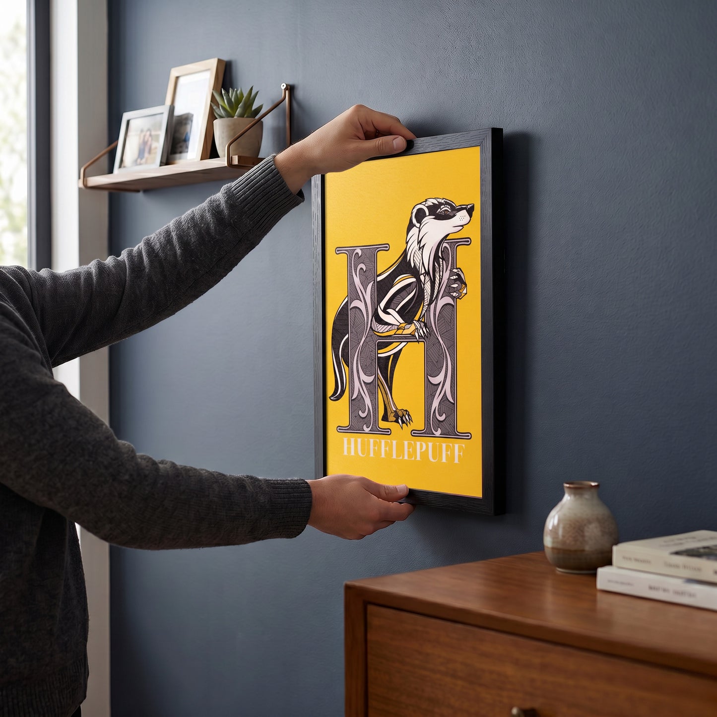 Harry Potter - Hufflepuff-Badger - 11x17 Framed Gel Coat