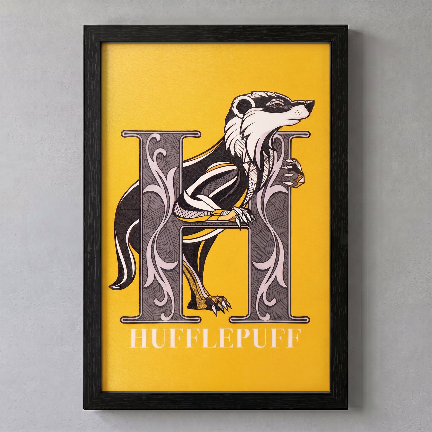 Harry Potter - Hufflepuff-Badger - 11x17 Framed Gel Coat