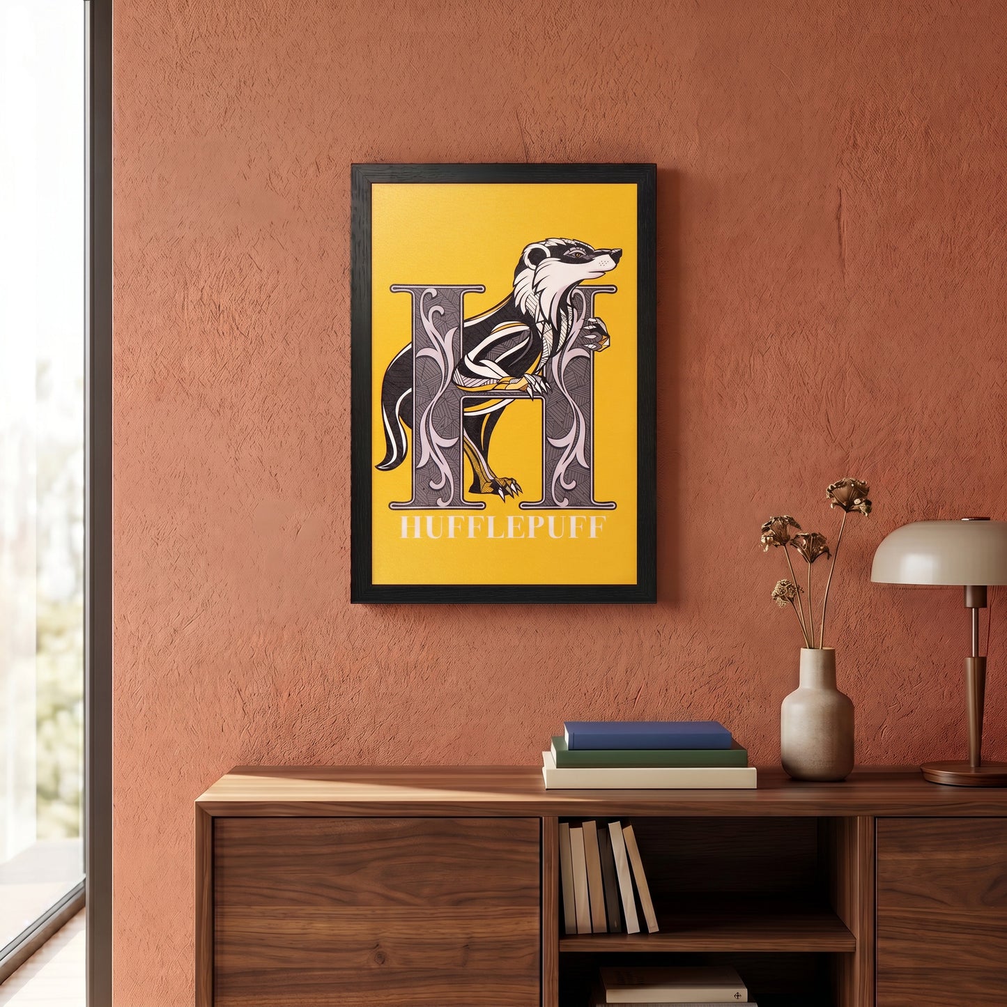 Harry Potter - Hufflepuff-Badger - 11x17 Framed Gel Coat