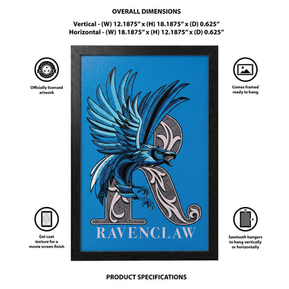 Harry Potter - Ravenclaw-Raven - 11x17 Framed Gel Coat