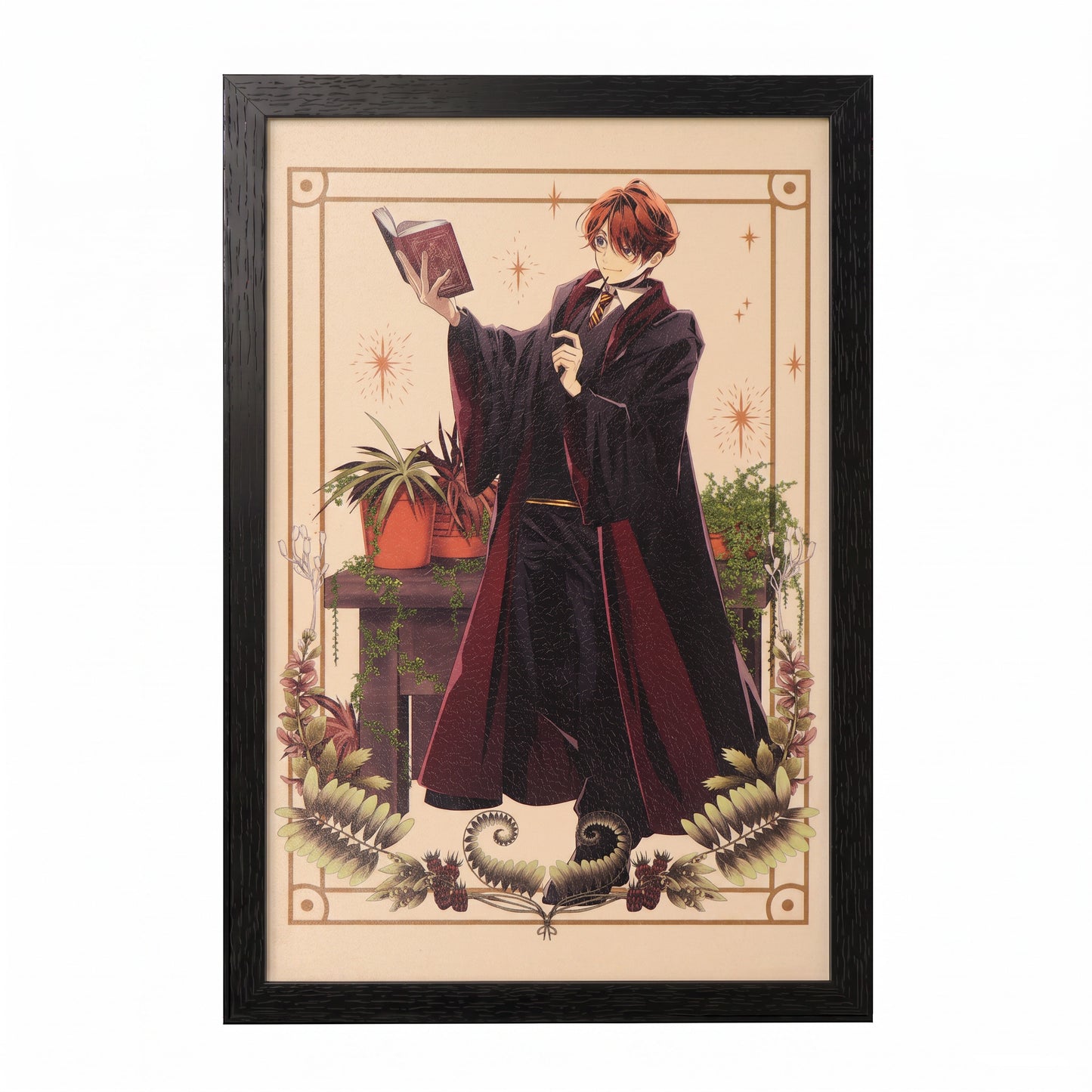Harry Potter - Ron-Reading - 11x17 Framed Gel Coat