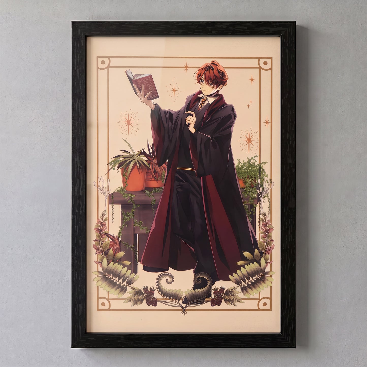 Harry Potter - Ron-Reading - 11x17 Framed Gel Coat
