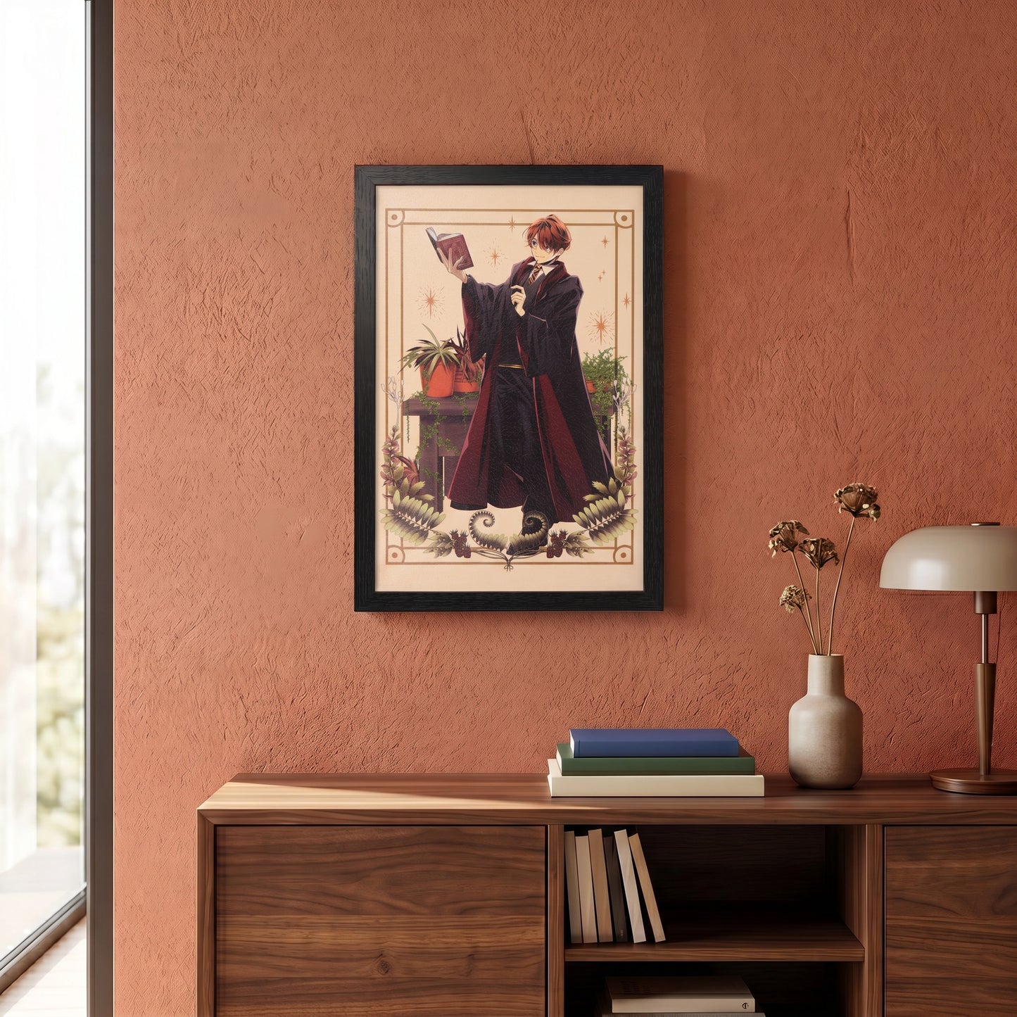 Harry Potter - Ron-Reading - 11x17 Framed Gel Coat