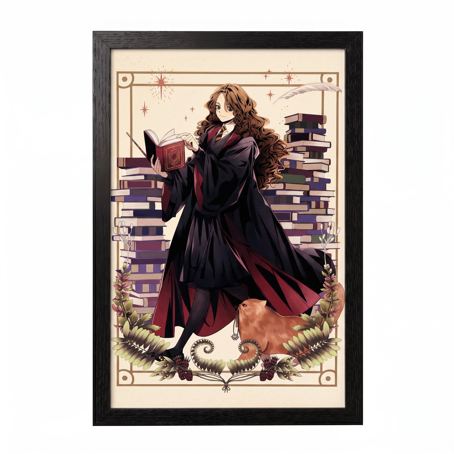 Harry Potter - Hermione-Spell Studying - 11x17 Framed Gel Coat