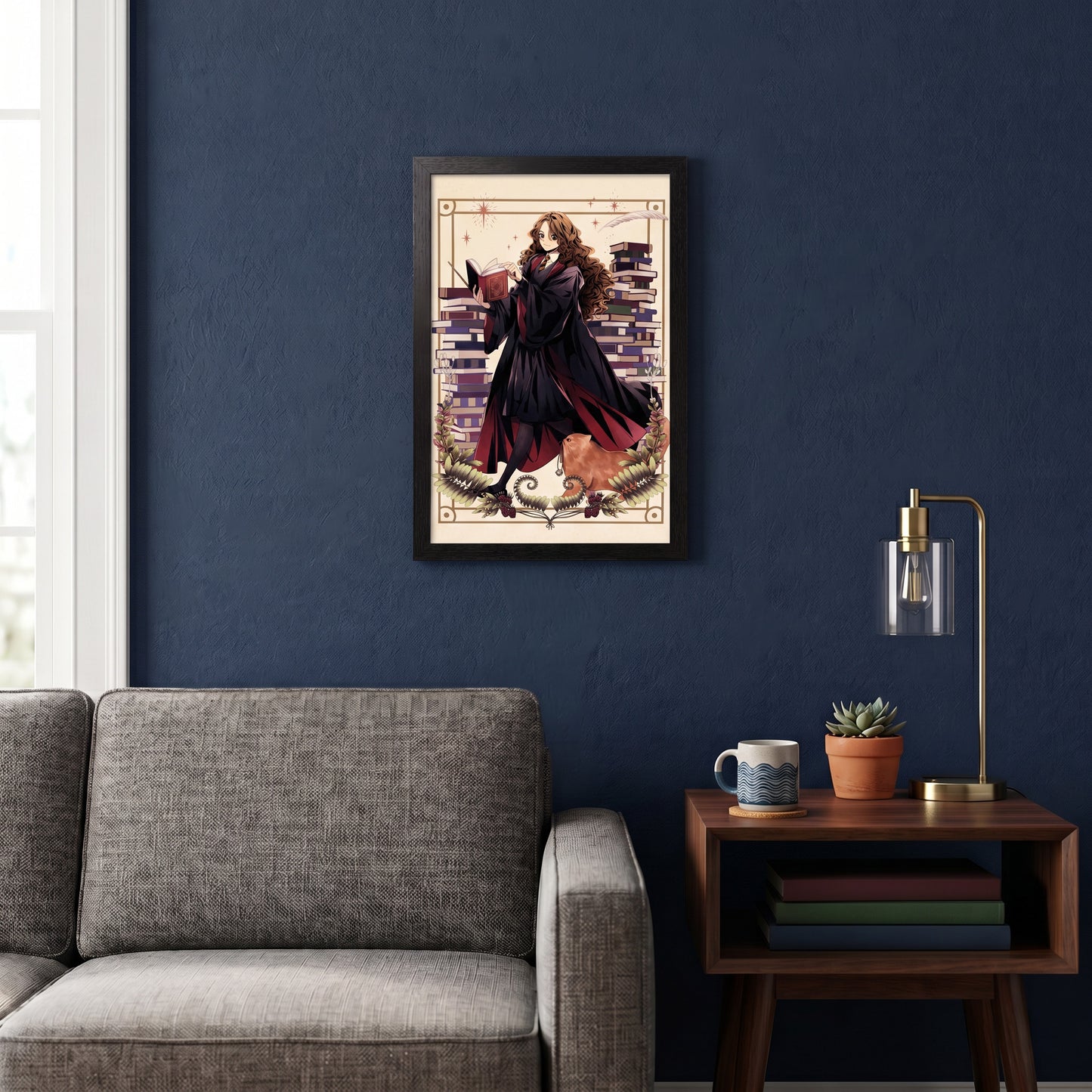 Harry Potter - Hermione-Spell Studying - 11x17 Framed Gel Coat