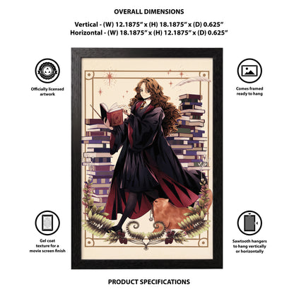Harry Potter - Hermione-Spell Studying - 11x17 Framed Gel Coat