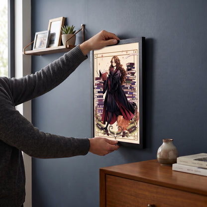 Harry Potter - Hermione-Spell Studying - 11x17 Framed Gel Coat