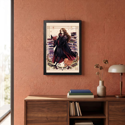 Harry Potter - Hermione-Spell Studying - 11x17 Framed Gel Coat