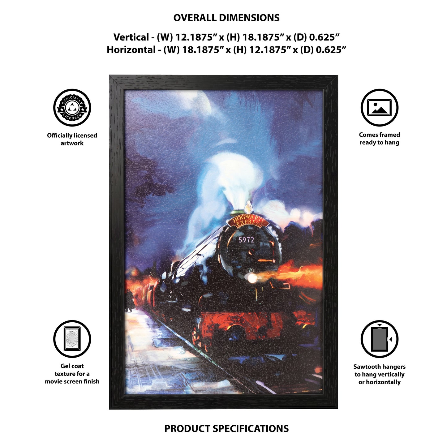 Harry Potter - Hogwarts Express-Painting - 11x17 Framed Gel Coat