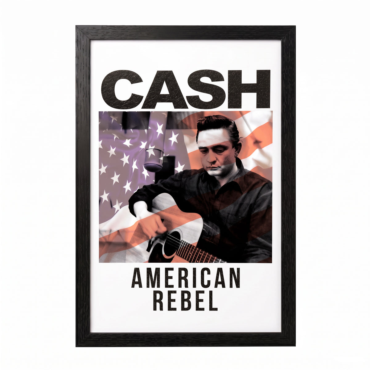 Johnny Cash - American Rebel - 11x17 Framed Gel Coat