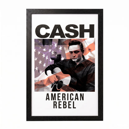 Johnny Cash - American Rebel - 11x17 Framed Gel Coat