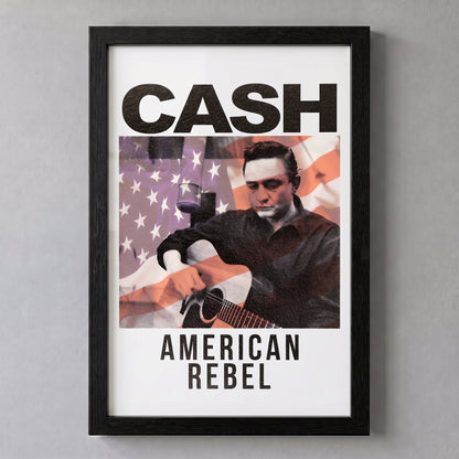 Johnny Cash - American Rebel - 11x17 Framed Gel Coat