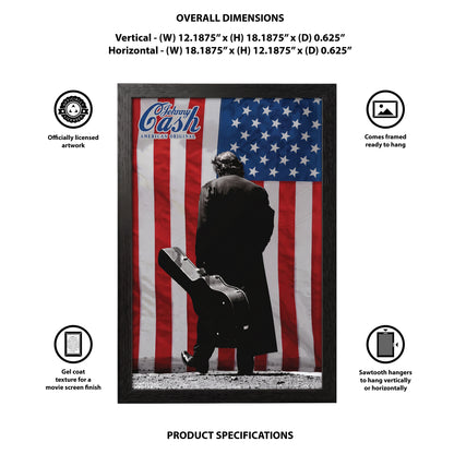 Johnny Cash - An American Walk - 11x17 Framed Gel Coat