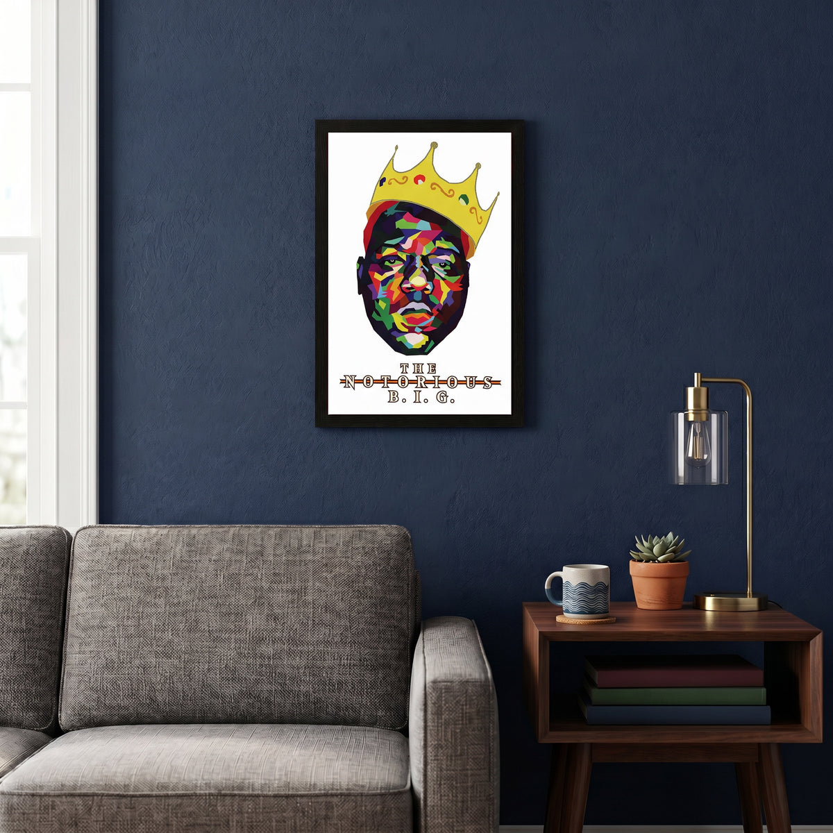 Notorious BIG - Minimalist Crown - 11x17 Framed Gel Coat
