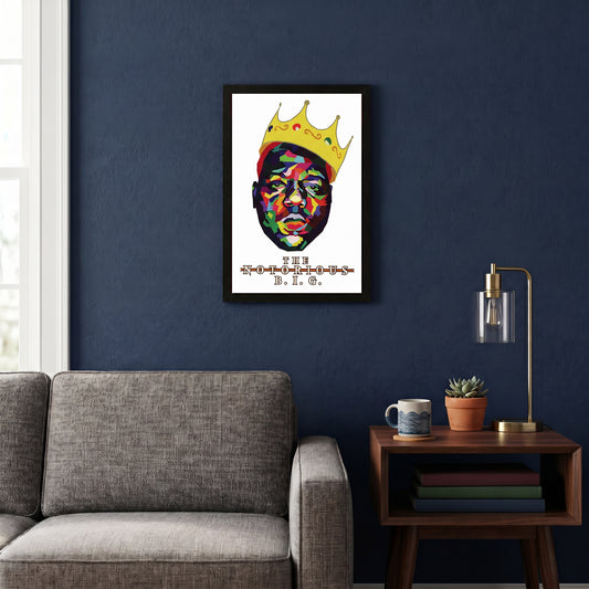 Notorious BIG - Minimalist Crown - 11x17 Framed Gel Coat
