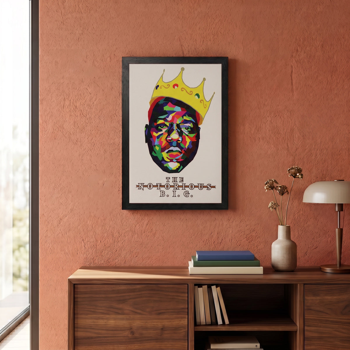 Notorious BIG - Minimalist Crown - 11x17 Framed Gel Coat