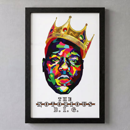 Notorious BIG - Minimalist Crown - 11x17 Framed Gel Coat