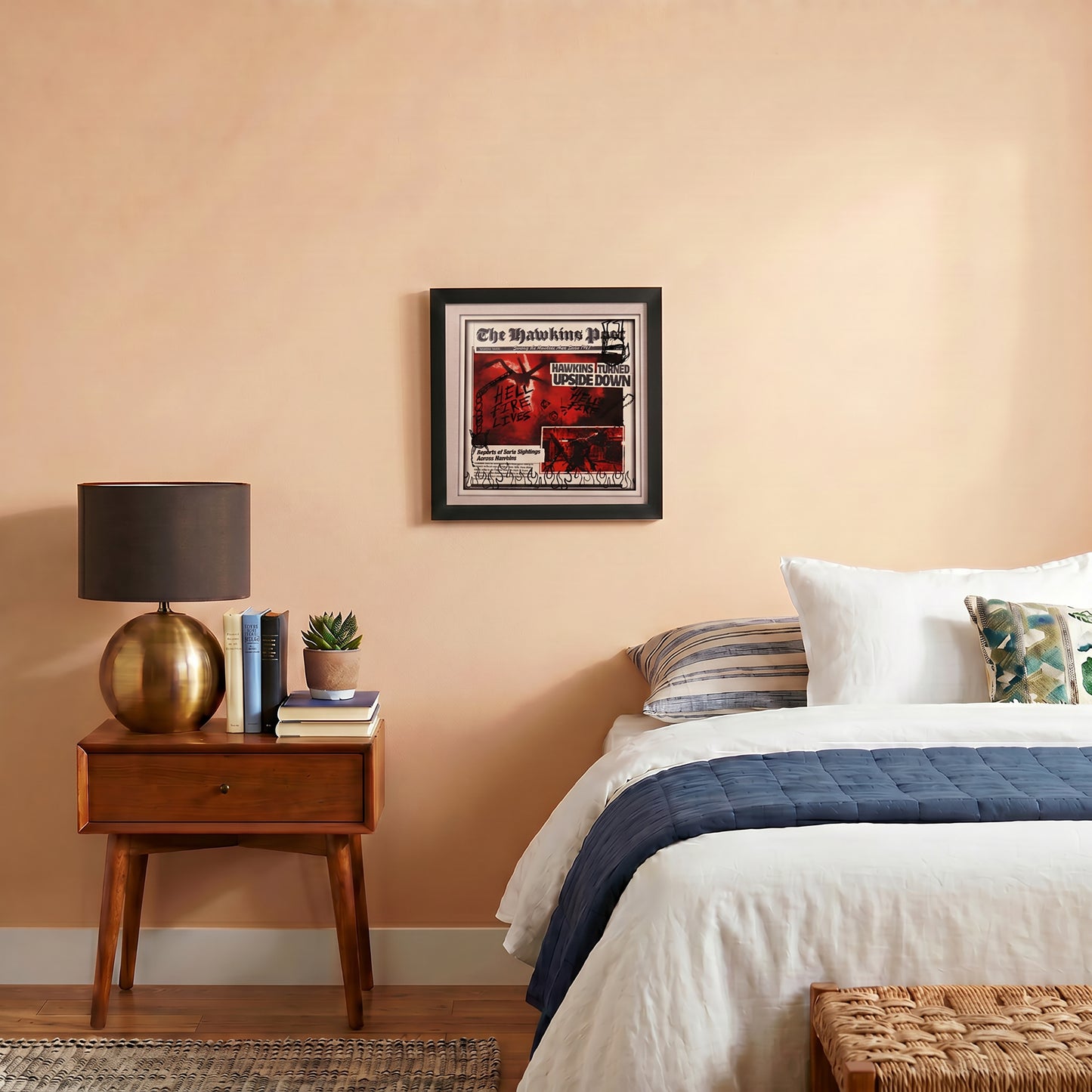 Stranger Things - The Hawkins Post - 12x12 Faux Matted Print Under Plexi