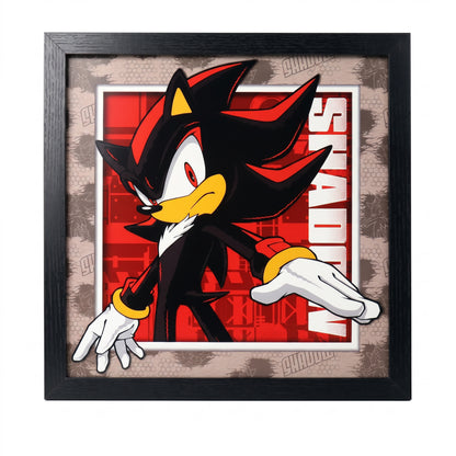 Sonic The Hedgehog - Modern Sonic - Chaos Shadow - 12x12 Faux Matted Print Under Plexi