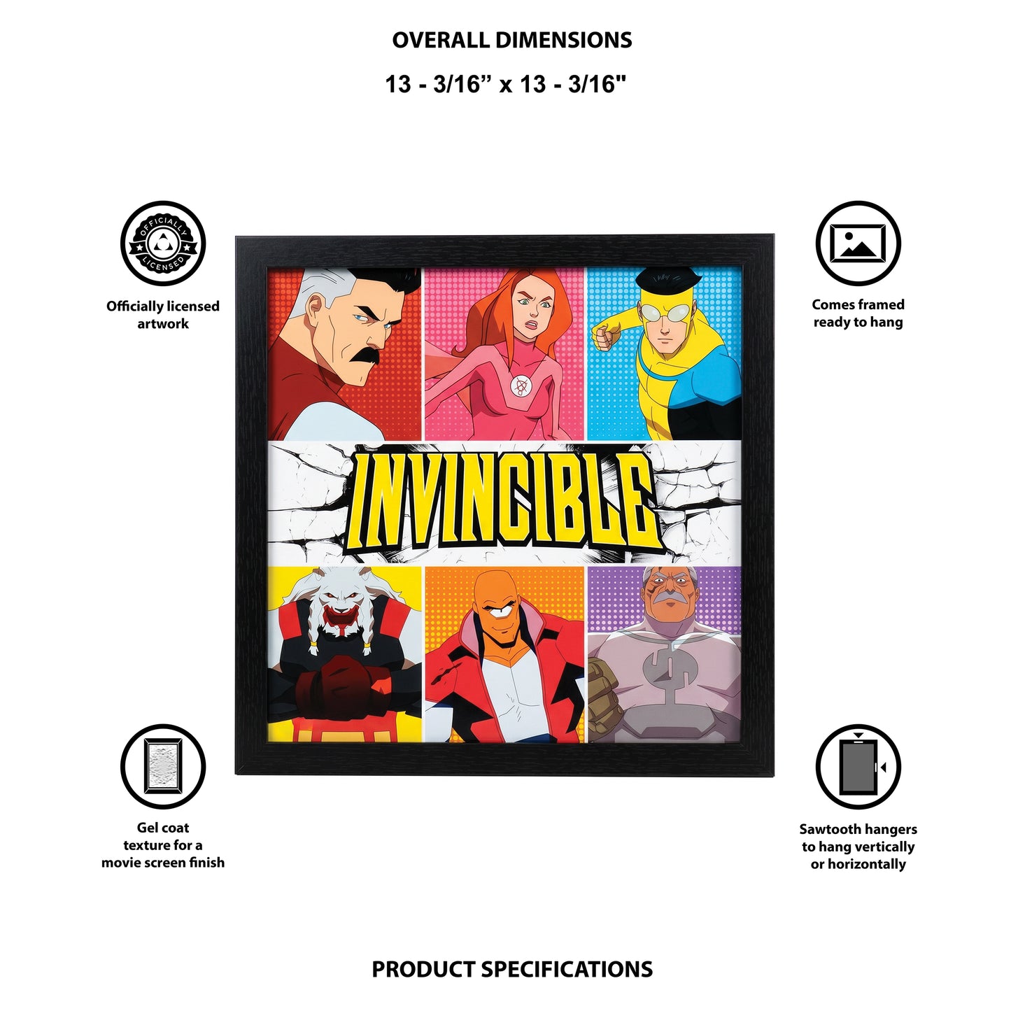 Invincible - Characters - 12x12 Gel Coat