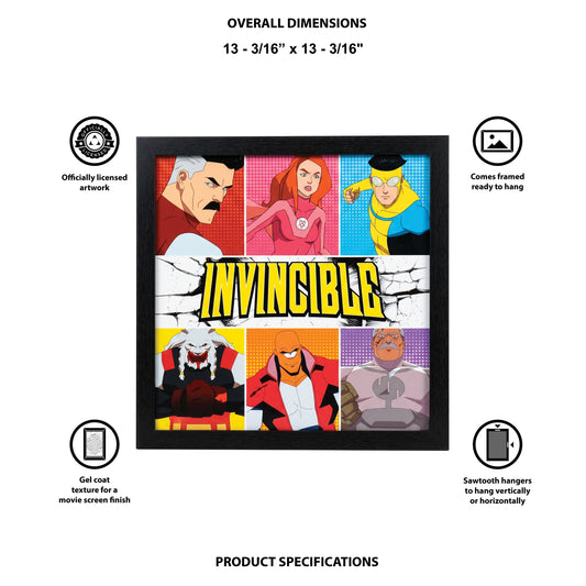 Invincible - Characters - 12x12 Gel Coat