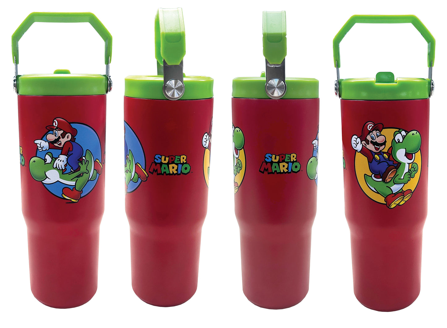 Super Mario - Mario & Yoshi 30oz Flip Straw Tumbler