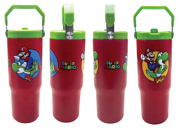 Super Mario - Mario & Yoshi 30oz Flip Straw Tumbler