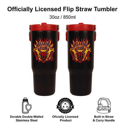 Stranger Things™ – Hellfire Club 30oz Flip Straw Tumbler