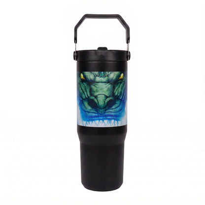 Godzilla™ – Blue Flames 30oz Flip Straw Tumbler