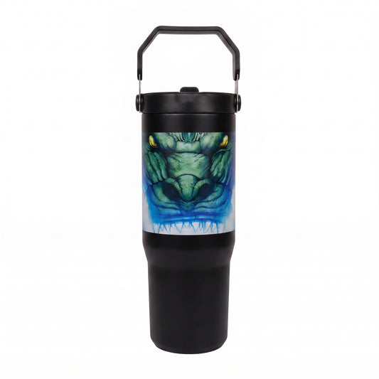 Godzilla™ – Blue Flames 30oz Flip Straw Tumbler