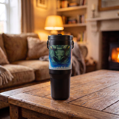 Godzilla™ – Blue Flames 30oz Flip Straw Tumbler
