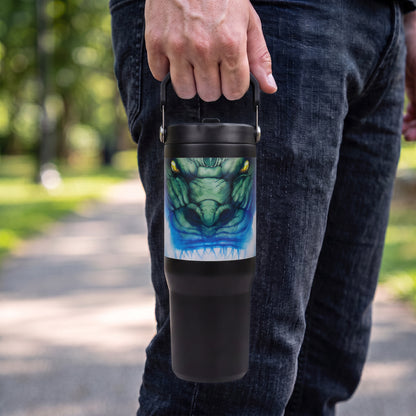 Godzilla™ – Blue Flames 30oz Flip Straw Tumbler