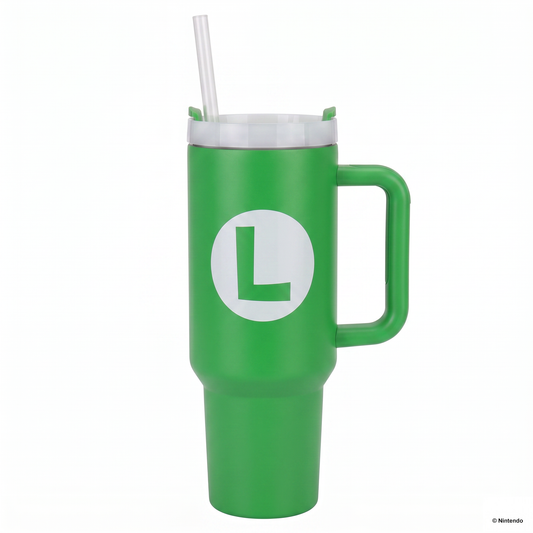 Super Mario- Luigi Icon 40oz Stainless Steel Tumbler