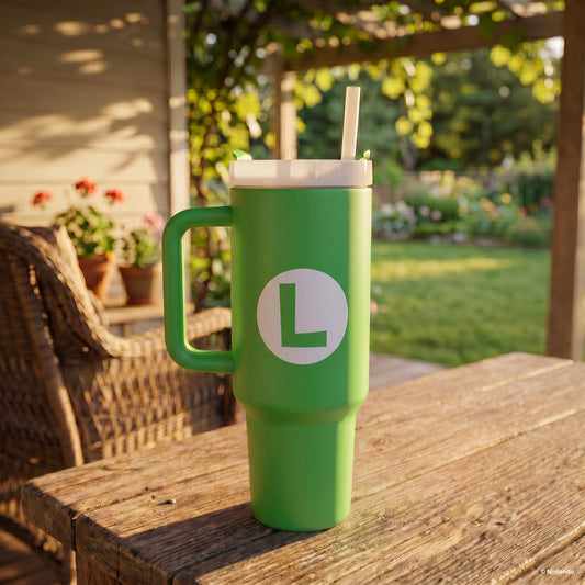 Super Mario- Luigi Icon 40oz Stainless Steel Tumbler