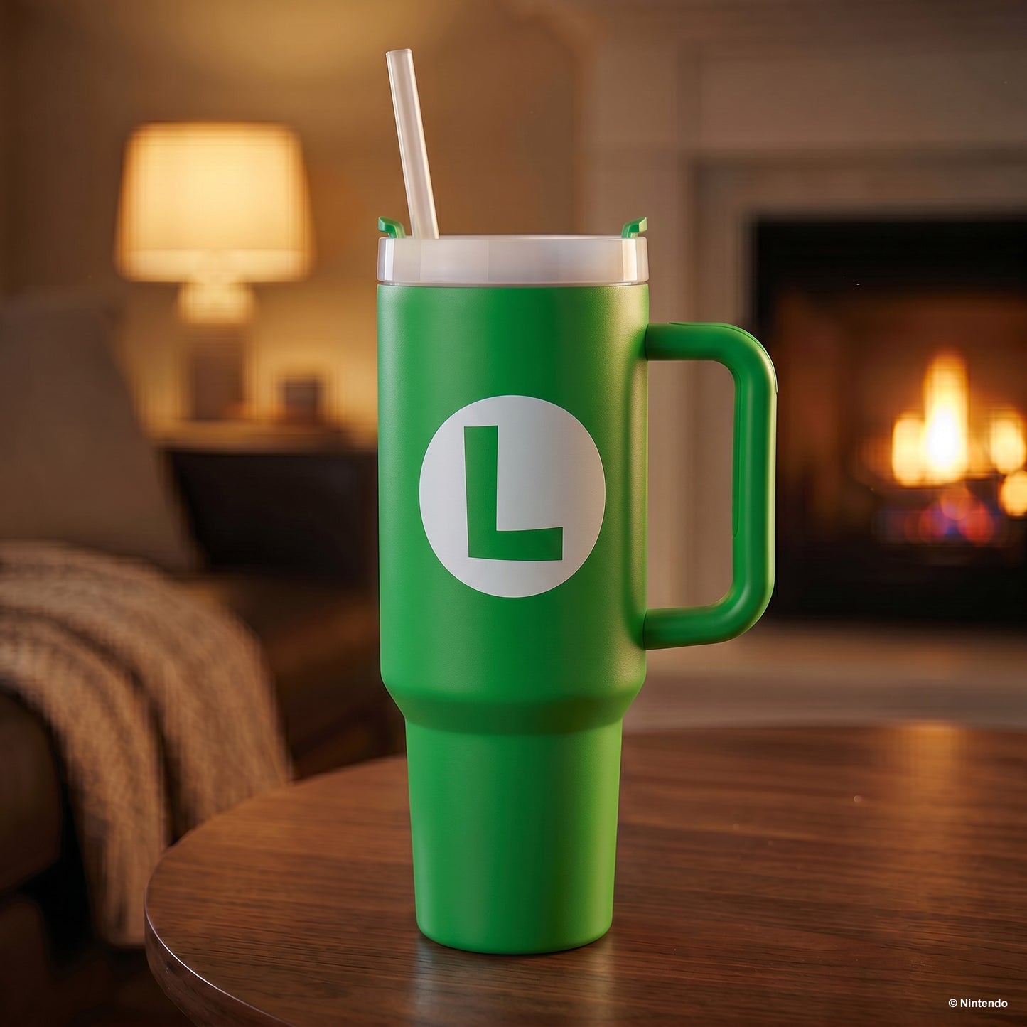 Super Mario- Luigi Icon 40oz Stainless Steel Tumbler