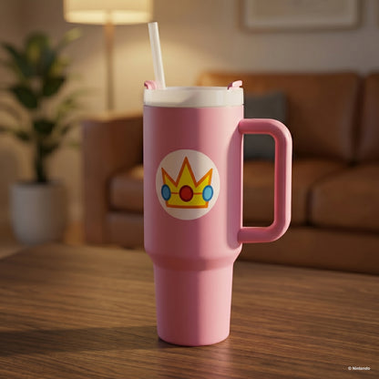 Super Mario- Peach Icon 40oz Stainless Steel Tumbler