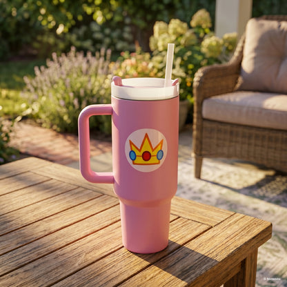 Super Mario- Peach Icon 40oz Stainless Steel Tumbler