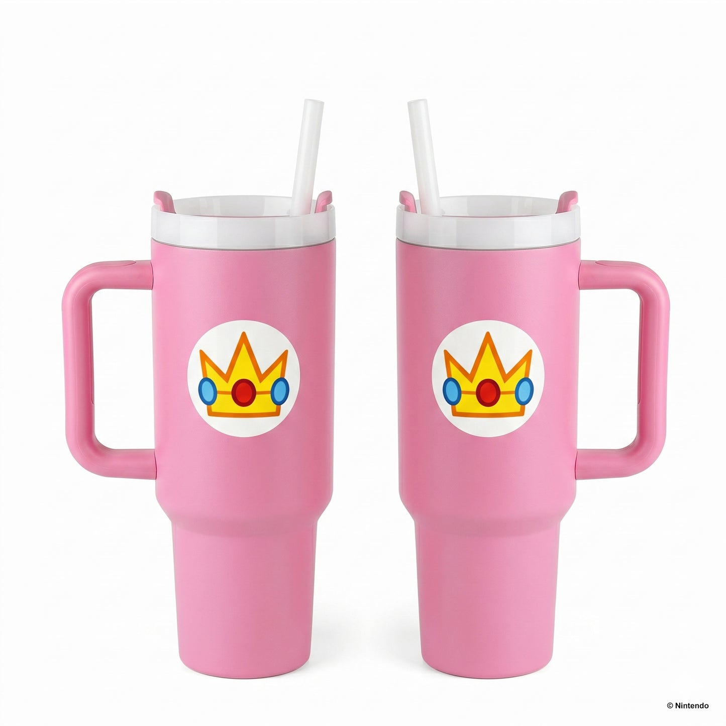 Super Mario- Peach Icon 40oz Stainless Steel Tumbler