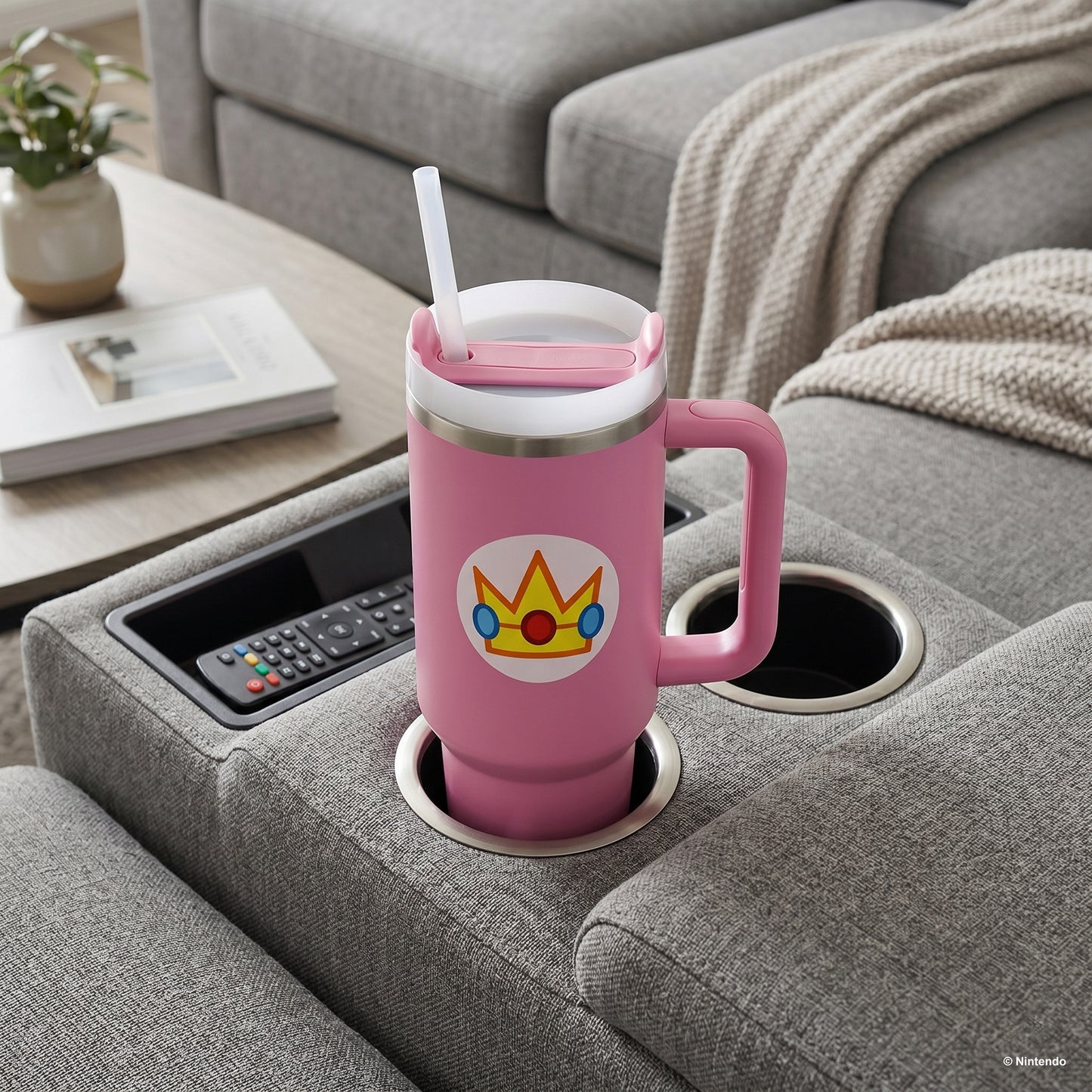 Super Mario- Peach Icon 40oz Stainless Steel Tumbler