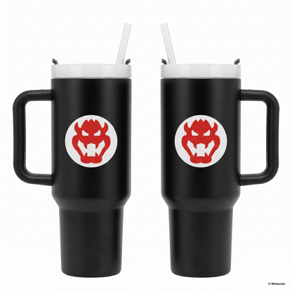 Super Mario- Bowser Icon 40oz Stainless Steel Tumbler
