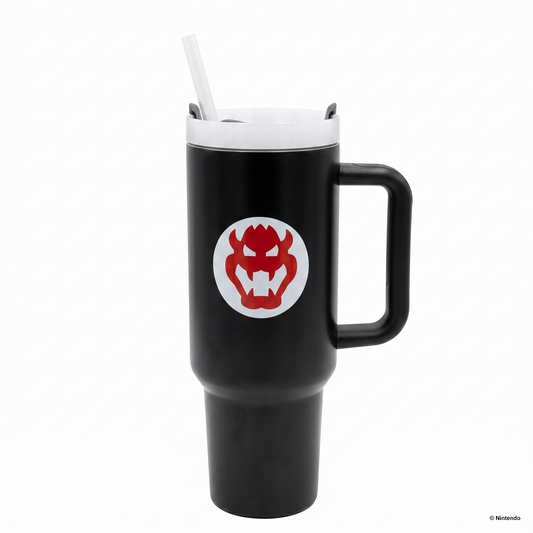Super Mario- Bowser Icon 40oz Stainless Steel Tumbler