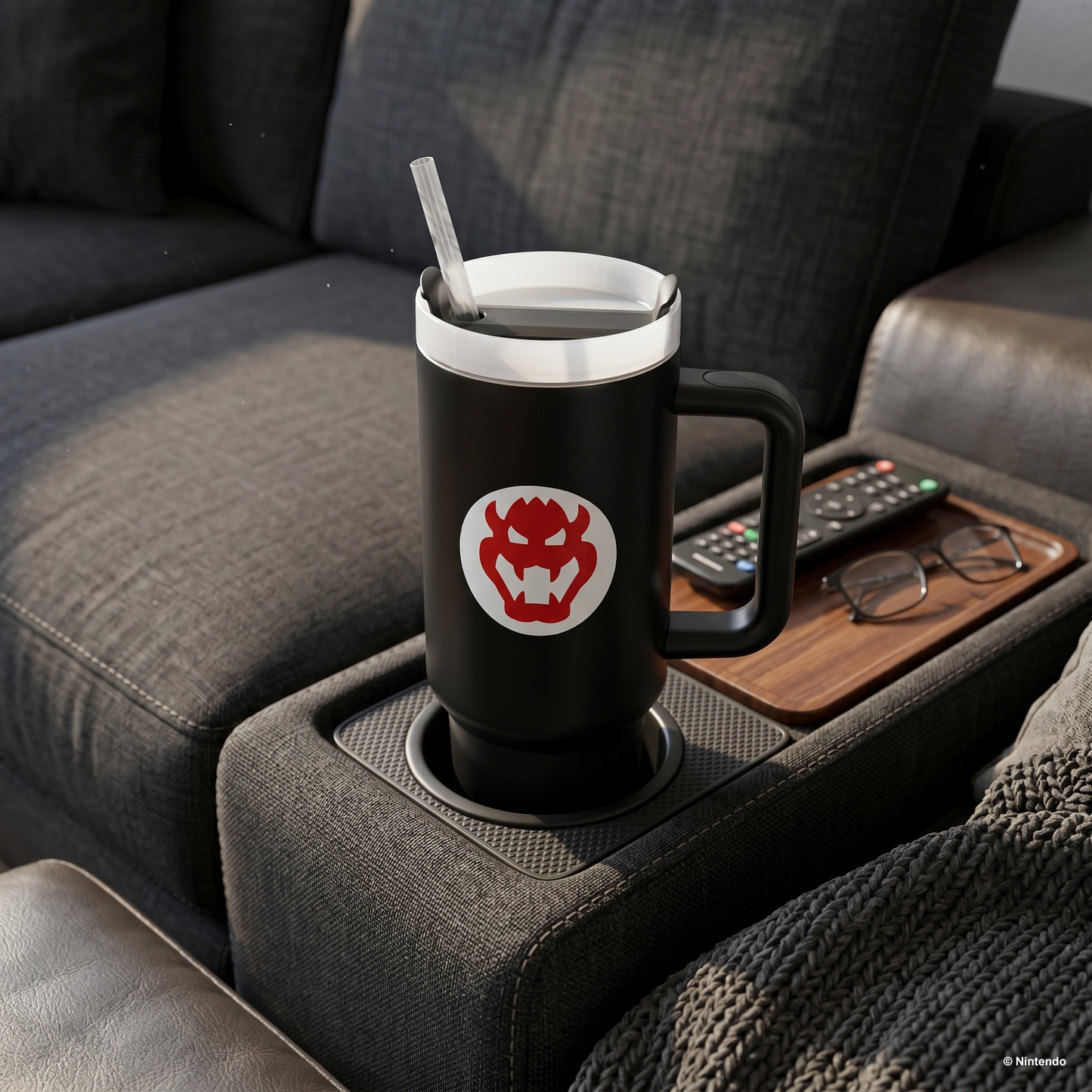 Super Mario- Bowser Icon 40oz Stainless Steel Tumbler