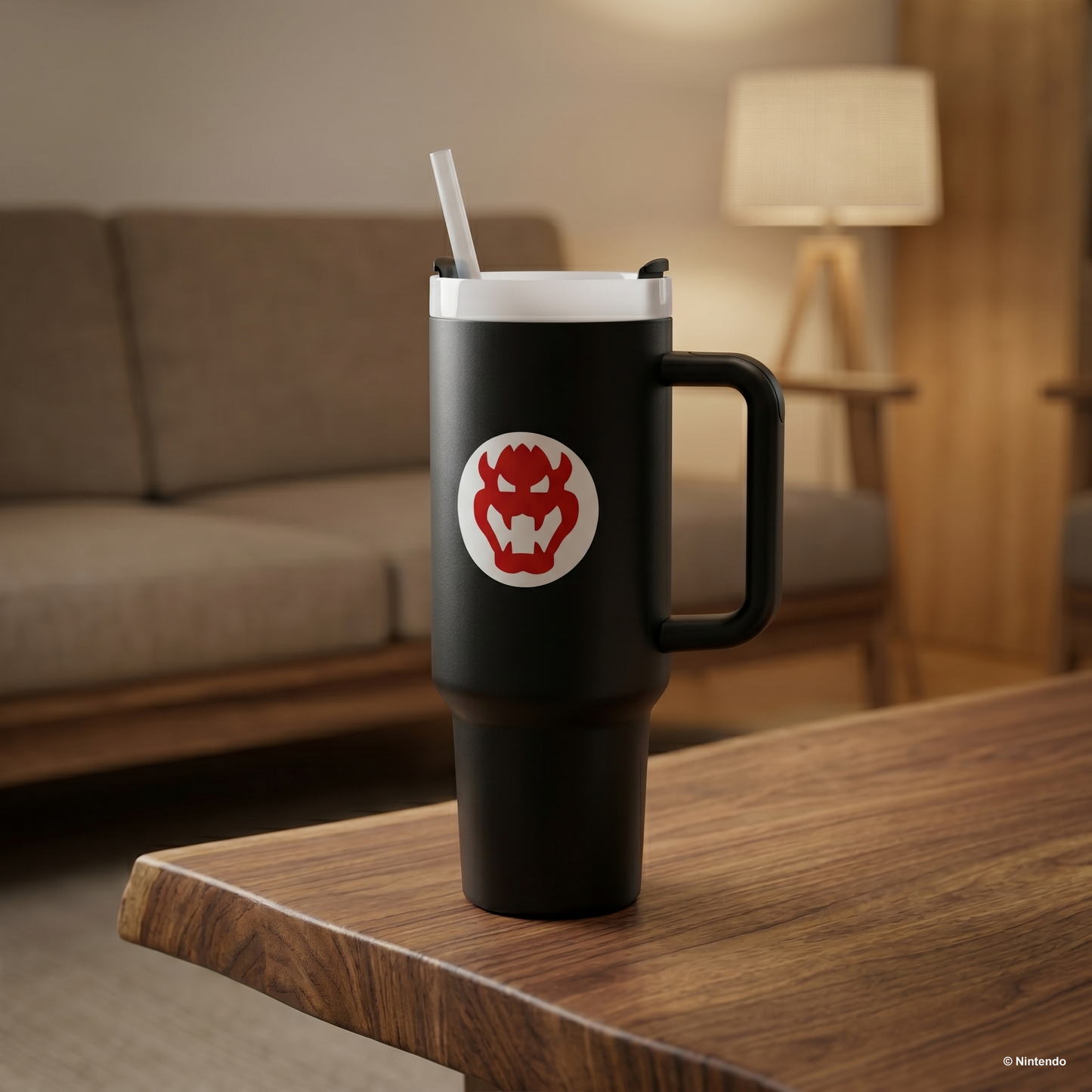 Super Mario- Bowser Icon 40oz Stainless Steel Tumbler