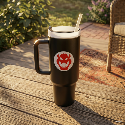 Super Mario- Bowser Icon 40oz Stainless Steel Tumbler