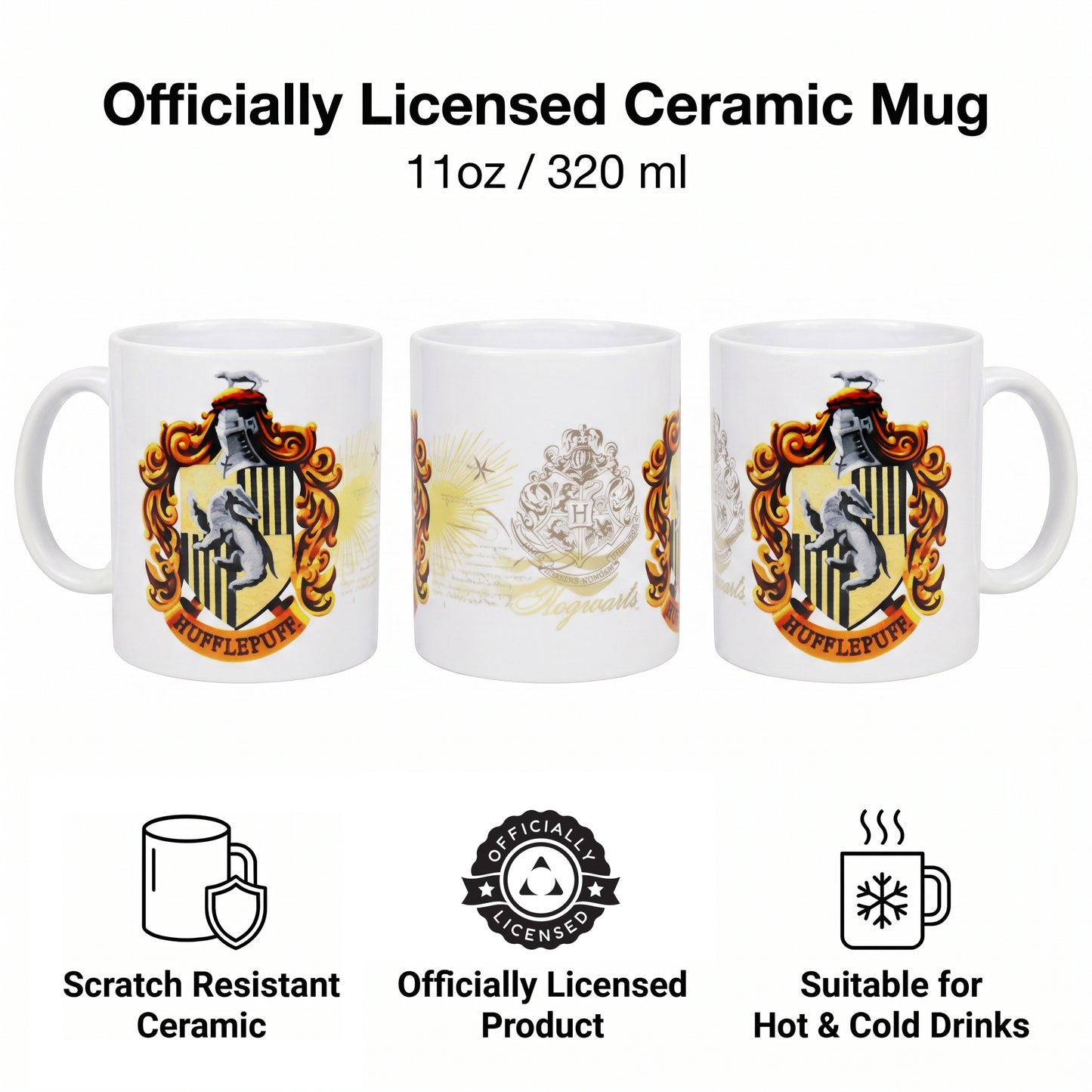 Harry Potter - Hufflepuff Crest - 11 Oz Mug