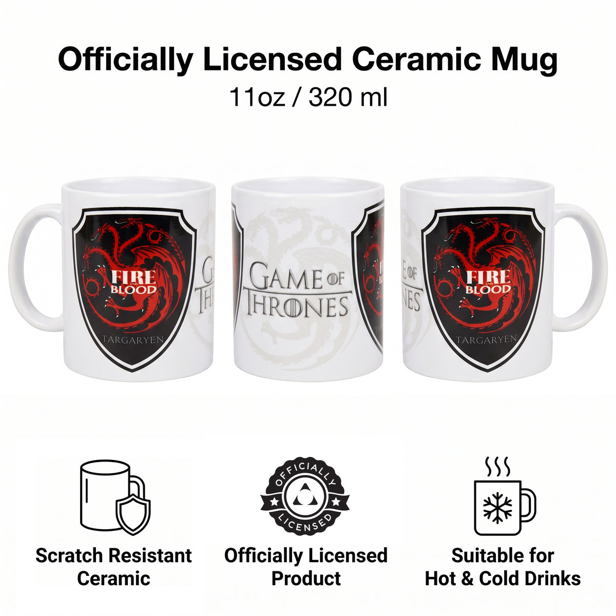 Game of Thrones - Targaryen Ceramic Mug (11 oz)
